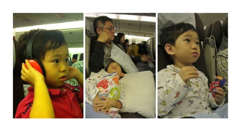 Life on board a plane for Jaydon